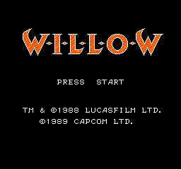 Willow (Japan) Title Screen